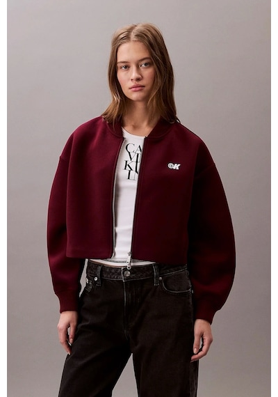 Calvin Klein Jeans Bol Kesim Scuba Kumaş Fermuarlı Bomber Kadın Ceket Lv047c524g-vlp Kırmızı