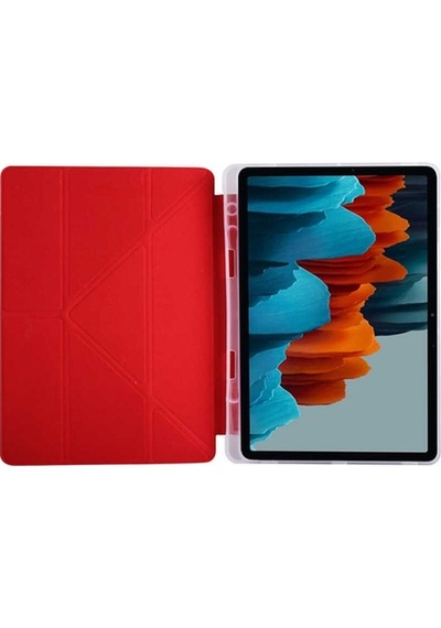 Galaxy Uyumlu Tab S7 T870 Kılıf Tri Folding Smart Kalem Standlı Kılıf