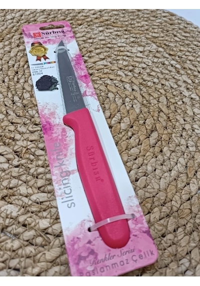 Sürmene 61004 Mutfak Bıçağı 9,50 Cm Nar Çiceği Çok Renkli