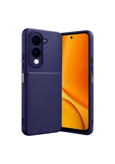 Vivo Y29s Uyumlu Auto Focus Karbon Kapak - Lacivert