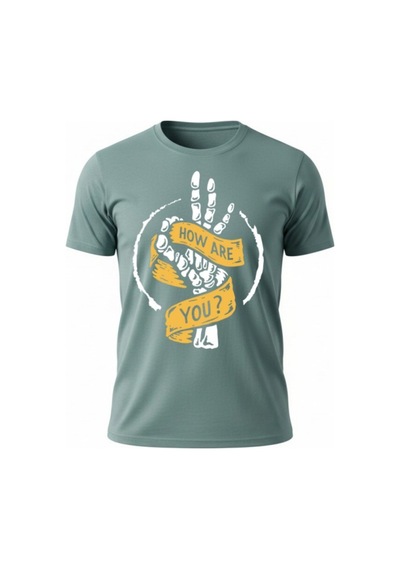 Urbantrendstore Unisex How Are You Oversize Fit Rahat Geniş Salaş T-shirt Günlük Tişört Mint