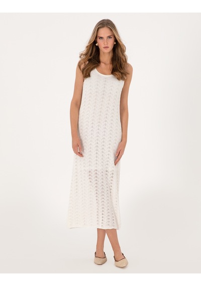 Pierre Cardin Kadın Beyaz Elbise Triko 50305568-vr013 Beyaz