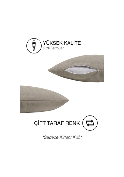 Br Perle Home Daily Series Taş Rengi Kırlent Yastık Kılıfı Taş