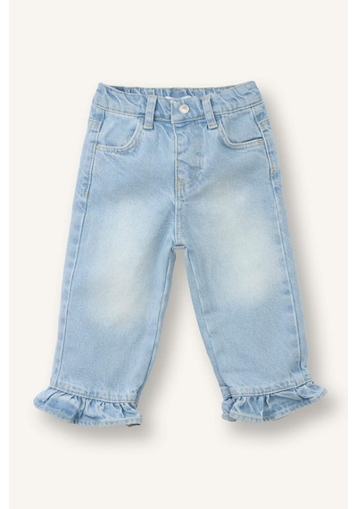 Defacto Fırfırlı Wıde Leg Pamuklu Pantolon Kız Bebek G8468A526SP