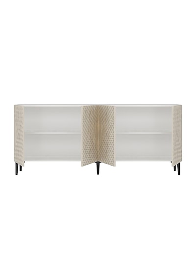 Ka1806bt Ferro180 Konsol, Kahve Köşesi Ve Tv Sehpası Beyaz-traverten Kapak 180cm Beyaz-traverten