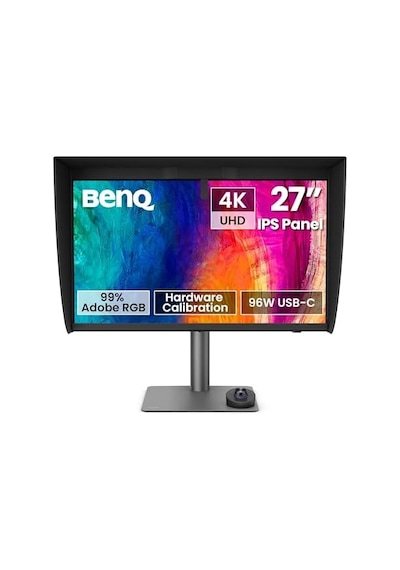 Benq Pd2770u 27 İnç 4k Renk Yönetimi Monitörü, Donanım Kalibrasyonu,% 99 Abobe Rgb/dcı-p3,% 100 Rec.709, 96w Usb-c, Papatya Zinciri, Kvm, Yüksekliği A