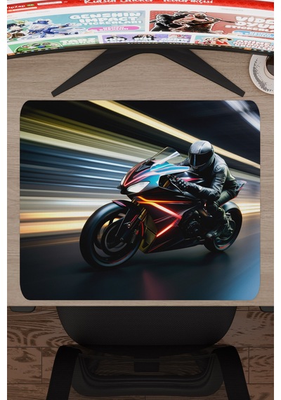 Motorsiklet Kaymaz Dikişli Kauçuk Oyuncu Mousepad V2 - 48x40 Xl Gaming Mouse Pad Fare Altlığı