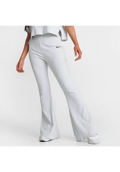 Sportswear High-waisted Wide Leg Ribbed Kadın Eşofman Altı Dv7868 - 025 Gri