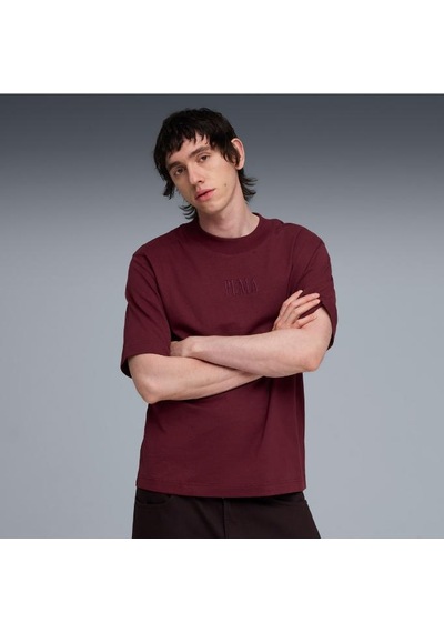 Puma Essentials Graphic Boxy Unisex Bordo T-shirt