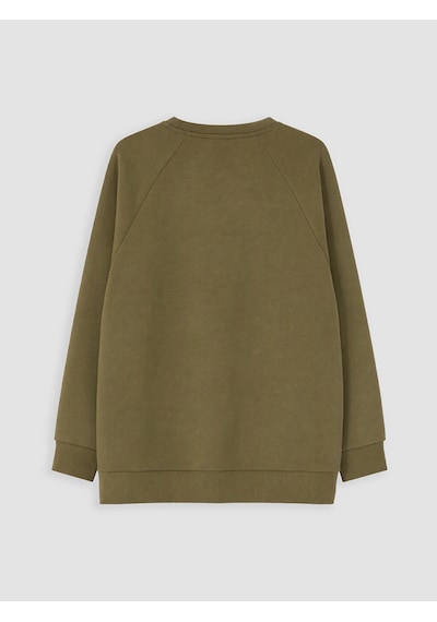LC Waikiki Lc Waıkıkı Haki Soft Touch Oversize Kadın Sweatshirt