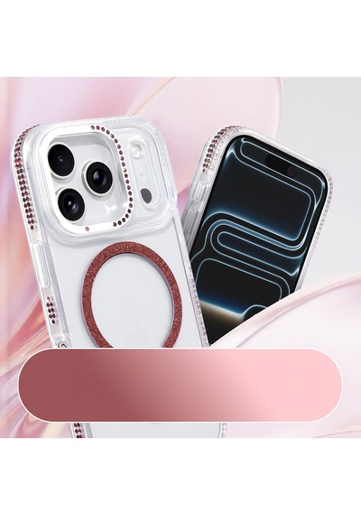 Apple iPhone Uyumlu, 17 Pro Kılıf M-safe Şarj Özellikli Zore Tera Silikon Kapak - Mürdüm