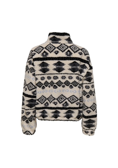 Only Onljanne Life Aztec Teddy Kadın Sweatshirt 15267415 Bej