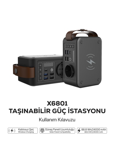 Xenon Smart 24000 Mah Ac Li Powerbank Type-c+10w Kablosuz X6801