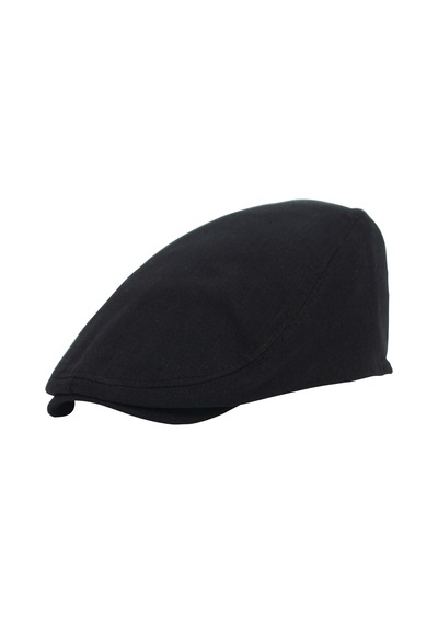 Şapkadan Siyah Kasket Pamuklu London Flat Cap Şapka 45645dr56675