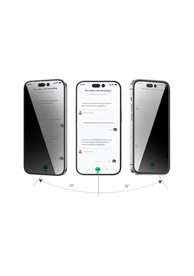 Blueo Apple Uyumlu iPhone X/xs/11 Pro Privacy Hayalet Ekran Koruyucu