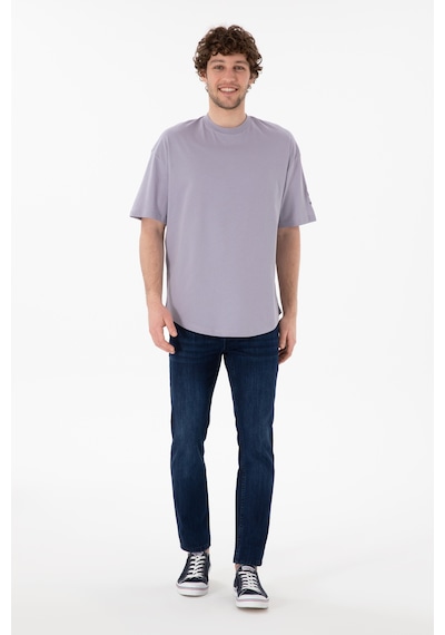 U.S. Polo Assn. Erkek Long Fit Bisiklet Yaka Gri Basic Tişört 50305988-VR024