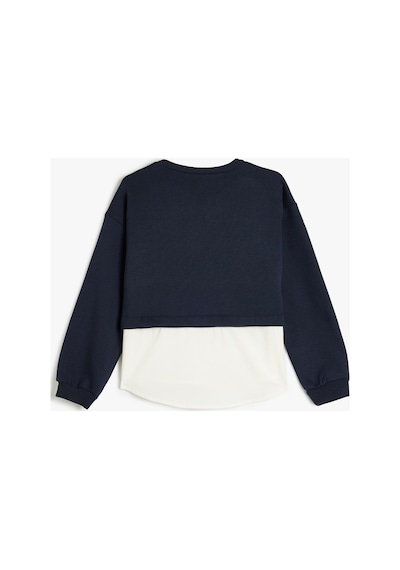 Koton Kız Çocuk Sweatshirt London Şehir Baskılı Bisiklet Yaka Gömlek Etek Ucu Detaylı Şardonlu Lacivert Koton Kız Çocuk Sweatshirt London Şehir Baskılı Bisiklet Yaka Gömlek Etek Ucu Detaylı Şardonlu Lacivert