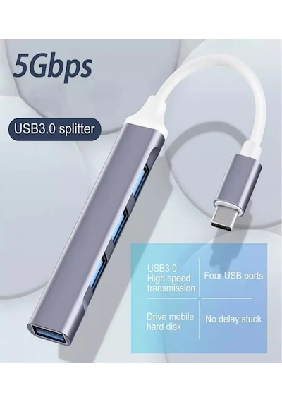 Type-c Usb Çoğaltıcı Usb Hub Otg Usb Çoklayıcı Type C