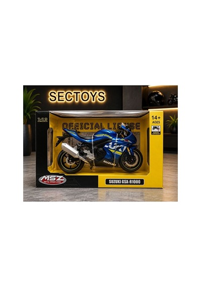 1:12 Ölçek Suzukı Gsx R1000 Diecast Model Motosiklet Kutulu Lisanslı Suzukı Gsx-r1000