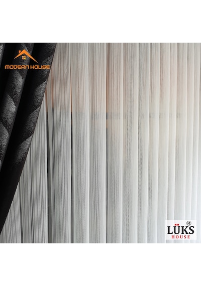 Lüks Zincir Çizgili Kurşunlu Tül Perde - Modern House Lüks Zincir Çizgili Kurşunlu Tül Perde - Modern House
