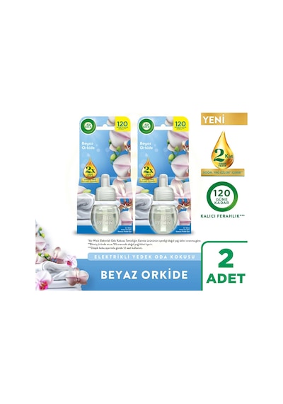 Elektrikli Oda Kokusu Yedek Şişe Beyaz Orkide 2x19 Ml