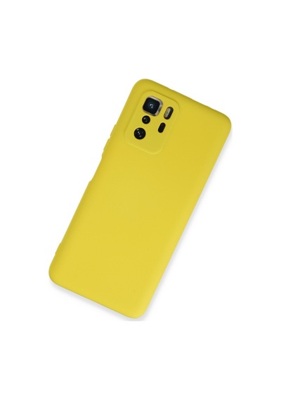 Xiaomi Poco X3 Gt Uyumlu Kılıf Nano İçi Kadife Silikon - Sarı
