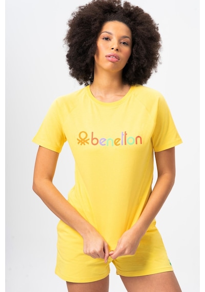 Benetton Bnt-w20360-23y Kadın T-shirt BNT-W20360-R2916 Sarı