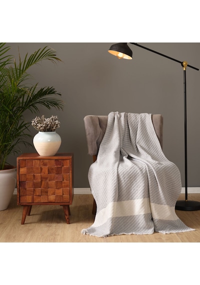 Karaca Home Wilma Gri Throw Battaniye 130x170 cm