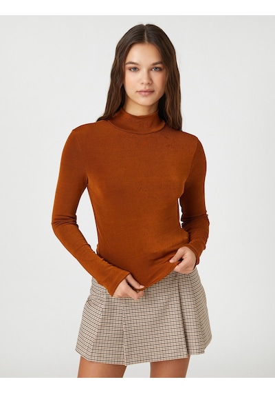 Koton Uzun Kollu Tişört Crop Yarım Balıkçı Yaka Basic Kahverengi 3sal10417ık 3SAL10417IK515 Kahve Koton Uzun Kollu Tişört Crop Yarım Balıkçı Yaka Basic Kahverengi 3sal10417ık 3SAL10417IK515 Kahve