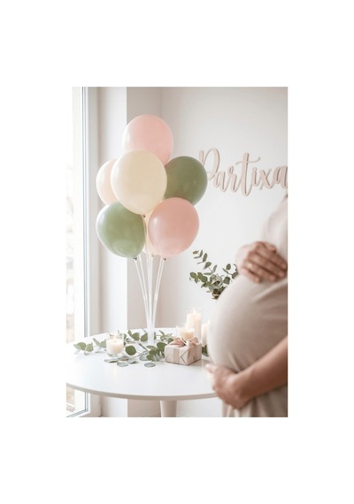7 Li Şeffaf Balon Standı 70 Cm Masa Üstü Balon Tutucu