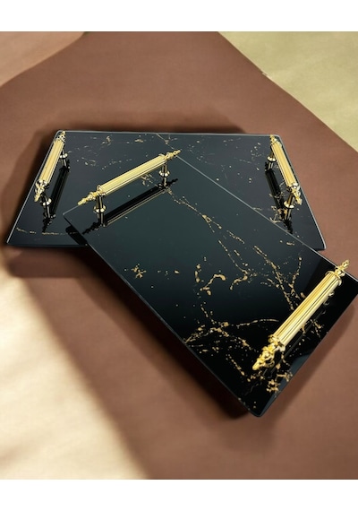 Quartz Dekoratif Söz Nişan Tepsisi Gold Gold