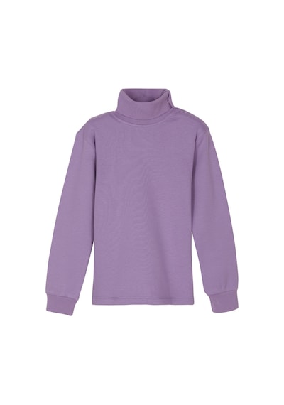 Lovetti Lila Kız Çocuk Tam Balıkçı Uzun Kol Çıtçıtlı Tişört Lila