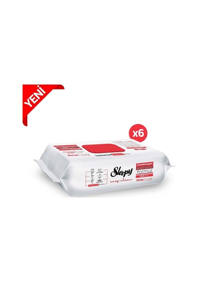 Sleepy Easy Clean Kiraz Çiçeği Yüzey Temizlik Havlusu 100' Lü X 6 Tekli