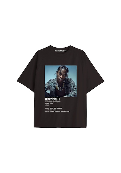 Kalic Studio Unisex Travis Scott Astroworld Tshirt Siyah-27