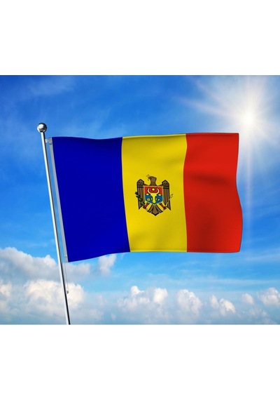 Moldova Bayrağı Premium Raşel Kumaş 70x105 Cm Diğer