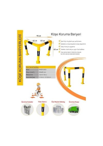 Otopark Bariyeri Kolon Köşe Koruma Bariyeri Duvar Kolon Koruyucu (328819312)