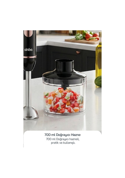 Sinbo SHB-7529 Çok Fonksiyonlu El Blender Seti