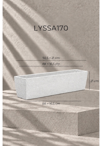 Bostann Dekoratif Saksı - Lyssa 170 - 27l - Beyaz