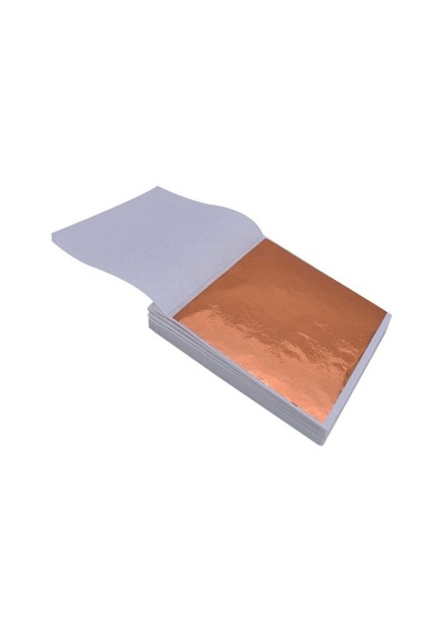 Yaprak Varak Sanatsal Büyük Boy Folyo Epoksi Reçine Nail Art 8 Adet 14x14 Cm Bakır Renk Gold Rose