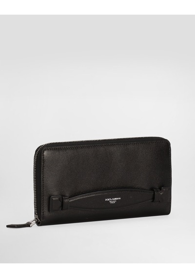 Dolce & Gabbana Zip-around Calfskin Wallet Siyah