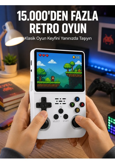 Taşınabilir Retro Oyun Konsolu Geniş Ekran Ve Çoklu Emülatör Desteği Yeni Nesil - Lisinya