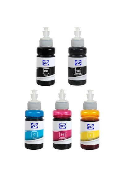 OCP Epson EcoTank ET 7700 Uyumlu Yazıcı Mürekkep Seti 70ml 5 Renk