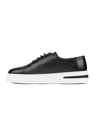 Shoetyle - Siyah Deri Bağcıklı Erkek Günlük Ayakkabı 610-1005-1350 Siyah