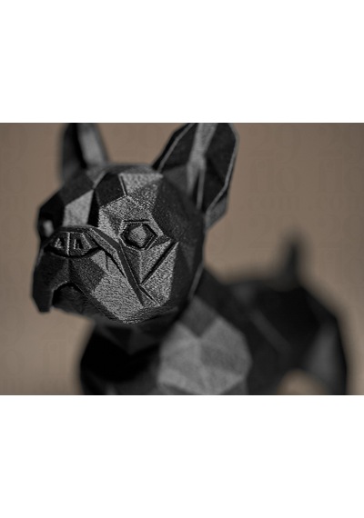 Modern Geometrik French Bulldog Biblo - Dekoratif Köpek Figürü Heykelcik