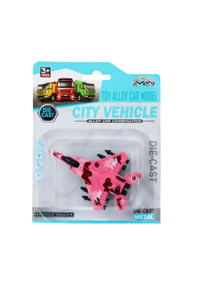 Die Cast Metal F-15 Benzeri Savaş Uçağı Pembe Kamuflaj