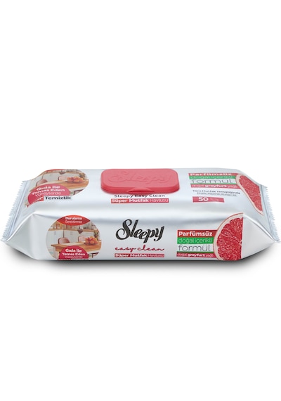 Sleepy Easy Clean Süper Yüzey Temizlik Mutfak Havlusu&mendili Greyfurt Yağlı 50 Yaprak Beyaz