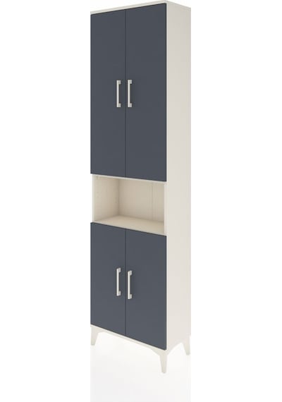 Arges Dolap 5 Raflı 4 Kapaklı 60x30x221 Aytaşı-antrasit Aytaşı