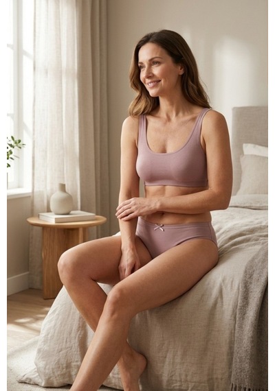 Mataş Kadın 6'lı Paket Pamuklu Bikini Külot Esnek Yumuşak İz Yapmaz İç Çamaşırı Bej