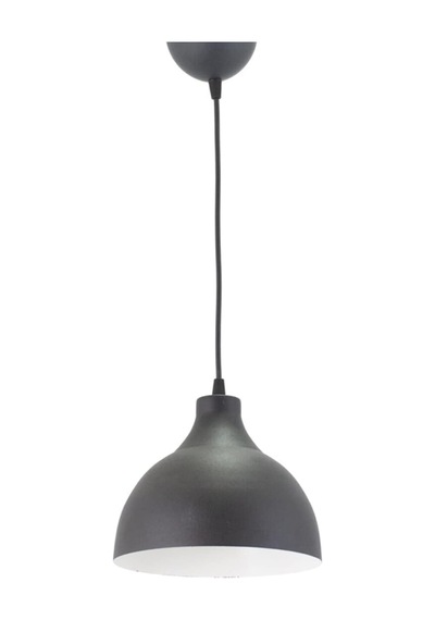 Modavize Rima Modern Salon - Mutfak - Cafe Metal Sıvama Renkli Tekli Sarkıt Avize Çap 20cm Siyah 100 X 18 Diğer