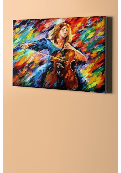 Webstyle Sayılarla Boyama Seti Kasnaklı Kemancı Kız Ve Renkler 50 X 65 Cm